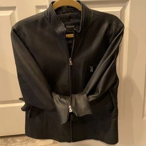 Black leather jacket